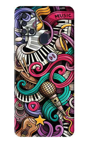 Music Abstract Samsung Galaxy A21S Back Skin Wrap