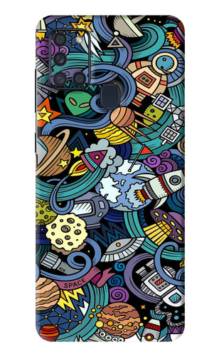 Space Abstract Samsung Galaxy A21S Back Skin Wrap