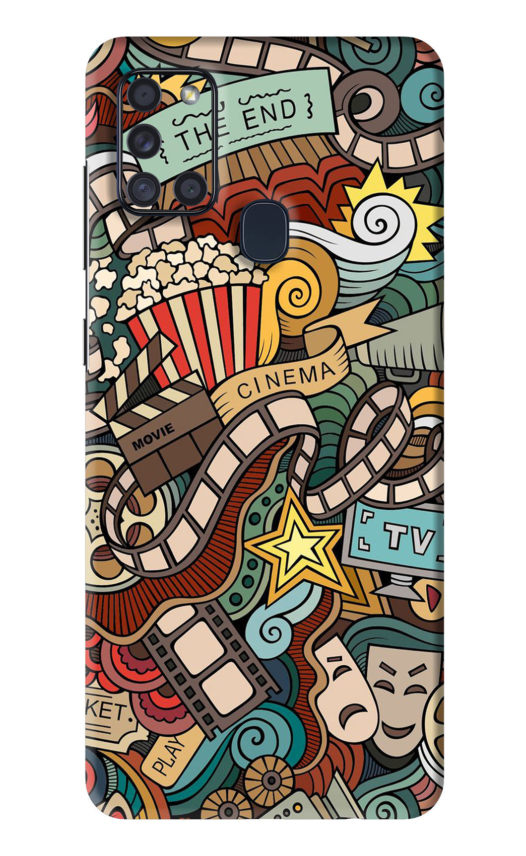 Cinema Abstract Samsung Galaxy A21S Back Skin Wrap