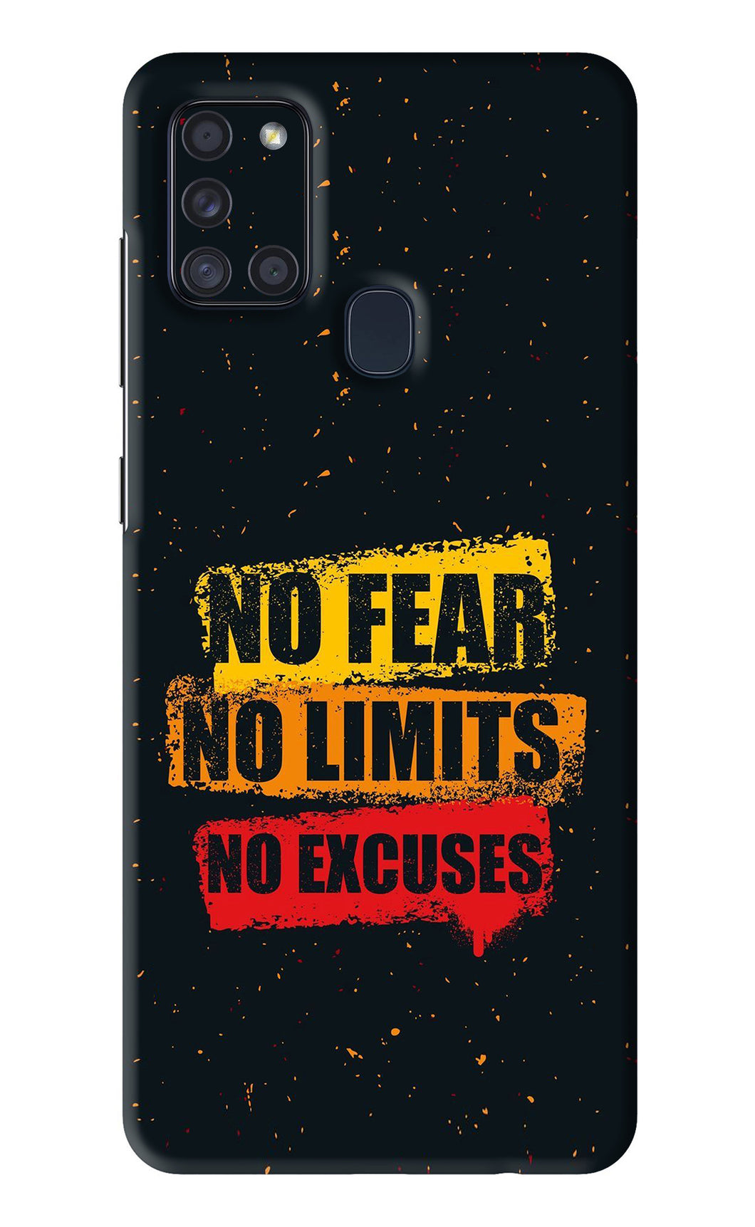 No Fear No Limits No Excuses Samsung Galaxy A21S Back Skin Wrap