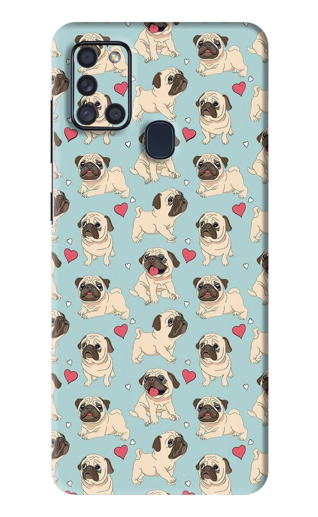 Pug Dog Samsung Galaxy A21S Back Skin Wrap