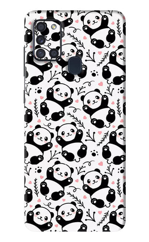 Cute Panda Samsung Galaxy A21S Back Skin Wrap