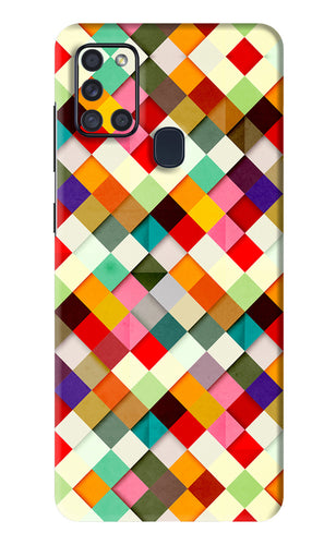 Geometric Abstract Colorful Samsung Galaxy A21S Back Skin Wrap