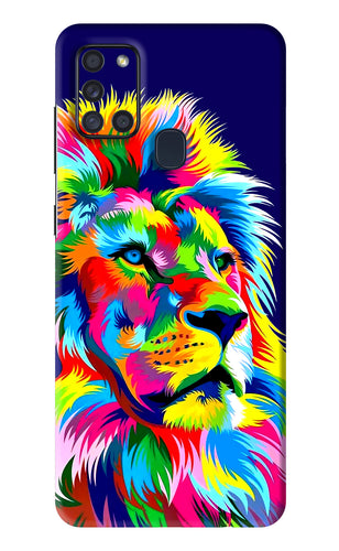 Vector Art Lion Samsung Galaxy A21S Back Skin Wrap