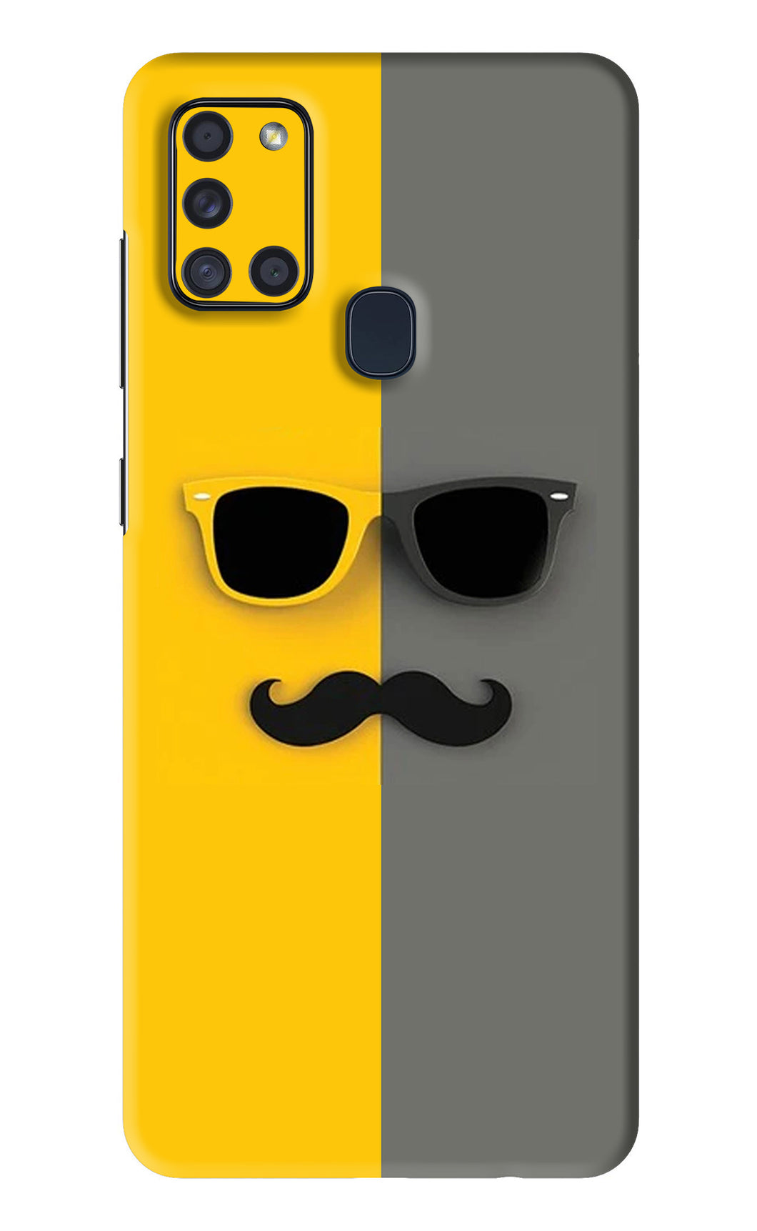 Sunglasses with Mustache Samsung Galaxy A21S Back Skin Wrap