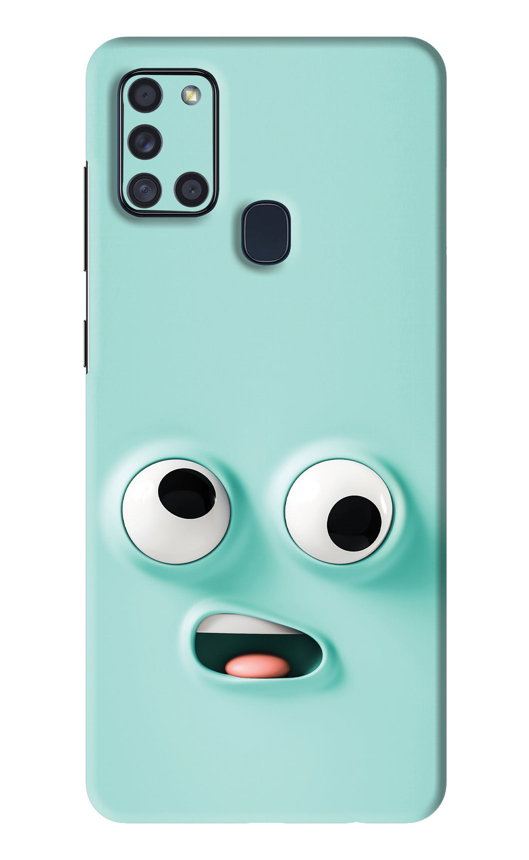 Silly Face Cartoon Samsung Galaxy A21S Back Skin Wrap