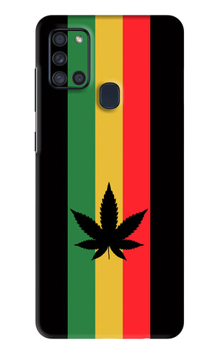 Weed Flag Samsung Galaxy A21S Back Skin Wrap