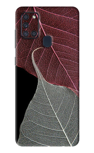 Leaf Pattern Samsung Galaxy A21S Back Skin Wrap
