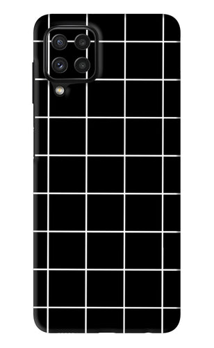 White Grid Samsung Galaxy A22 Back Skin Wrap