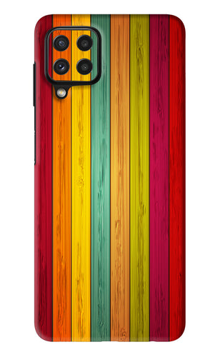 Multicolor Wooden Samsung Galaxy A22 Back Skin Wrap