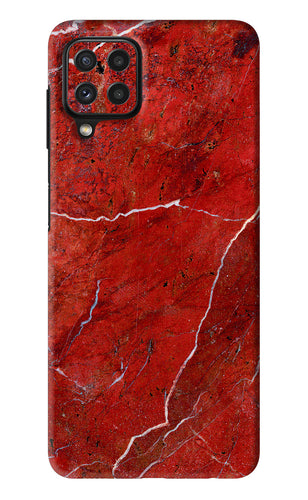 Red Marble Design Samsung Galaxy A22 Back Skin Wrap