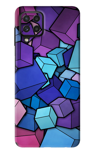 Cubic Abstract Samsung Galaxy A22 Back Skin Wrap