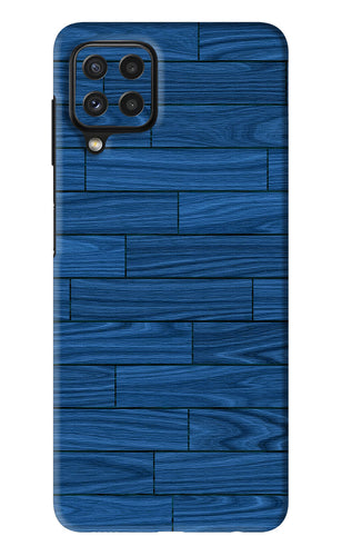 Blue Wooden Texture Samsung Galaxy A22 Back Skin Wrap