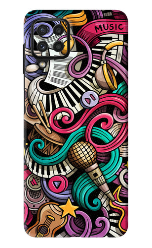 Music Abstract Samsung Galaxy A22 Back Skin Wrap