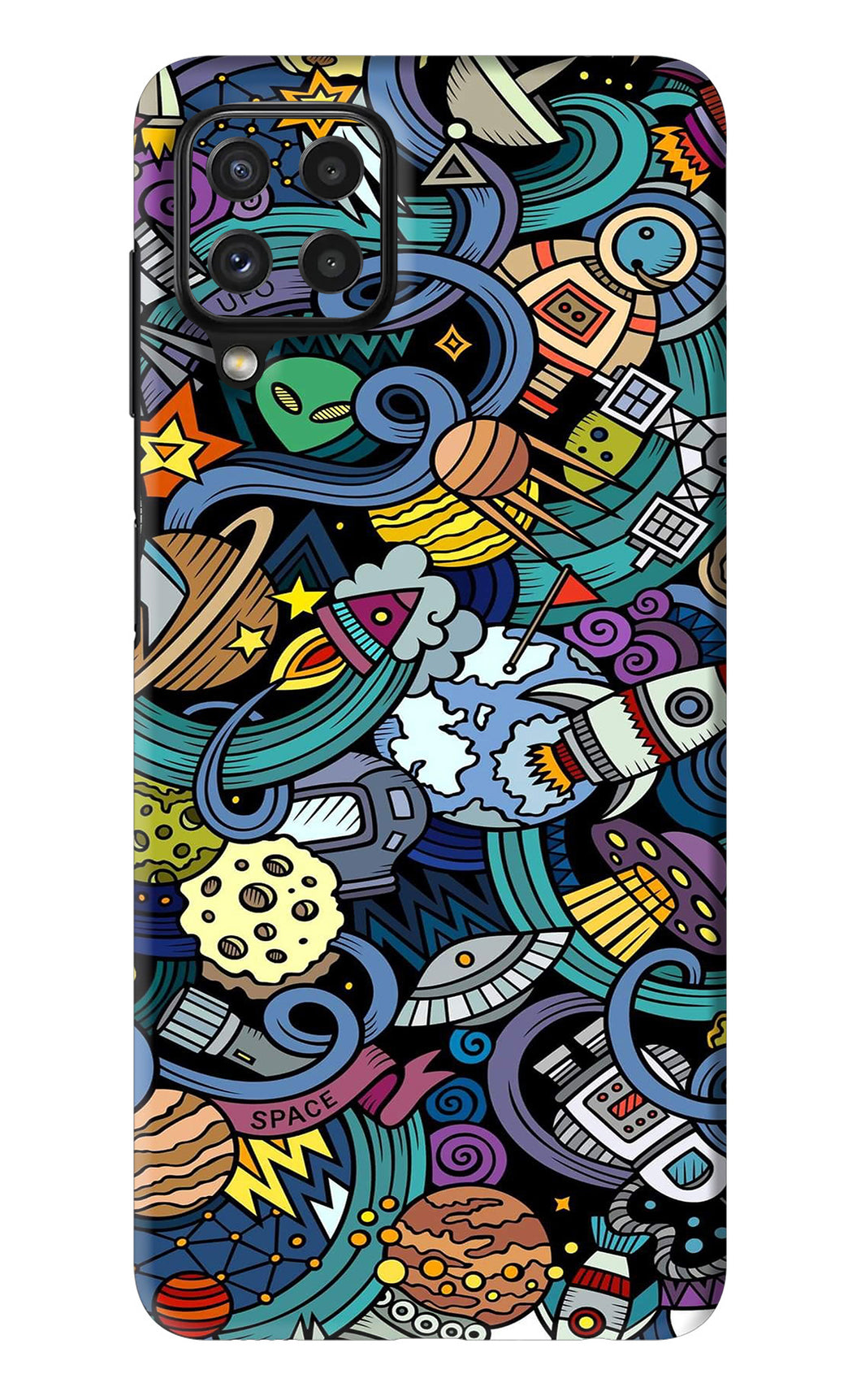 Space Abstract Samsung Galaxy A22 Back Skin Wrap