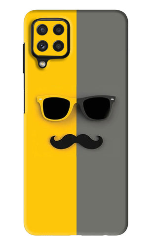 Sunglasses with Mustache Samsung Galaxy A22 Back Skin Wrap