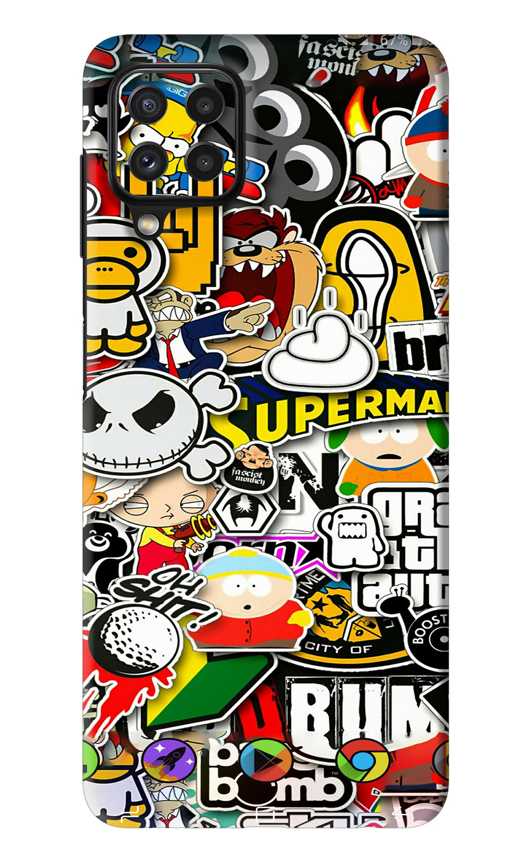 Sticker Bomb Samsung Galaxy A22 Back Skin Wrap