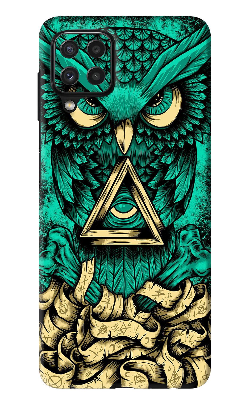 Green Owl Samsung Galaxy A22 Back Skin Wrap