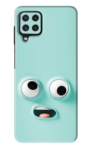 Silly Face Cartoon Samsung Galaxy A22 Back Skin Wrap