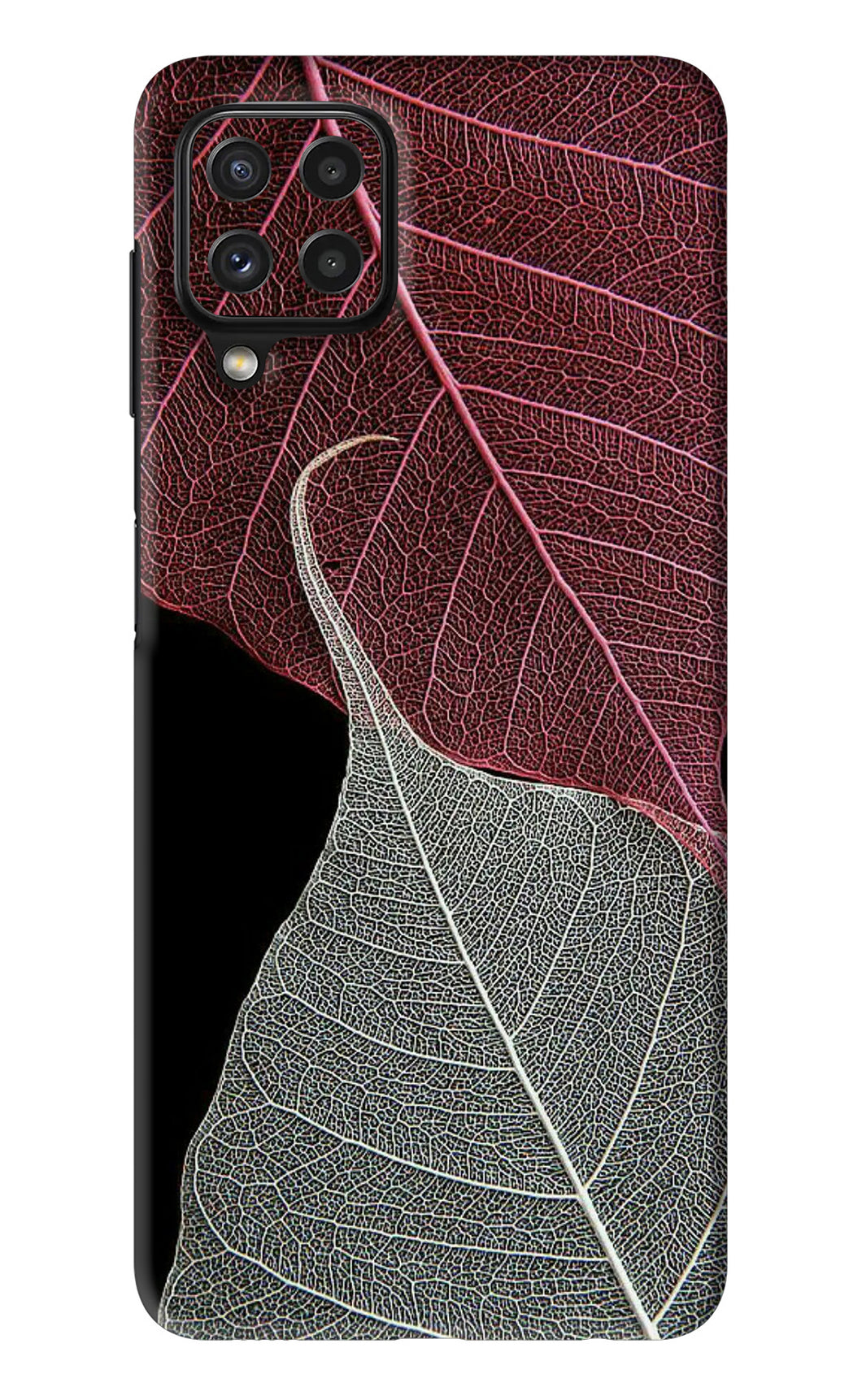 Leaf Pattern Samsung Galaxy A22 Back Skin Wrap