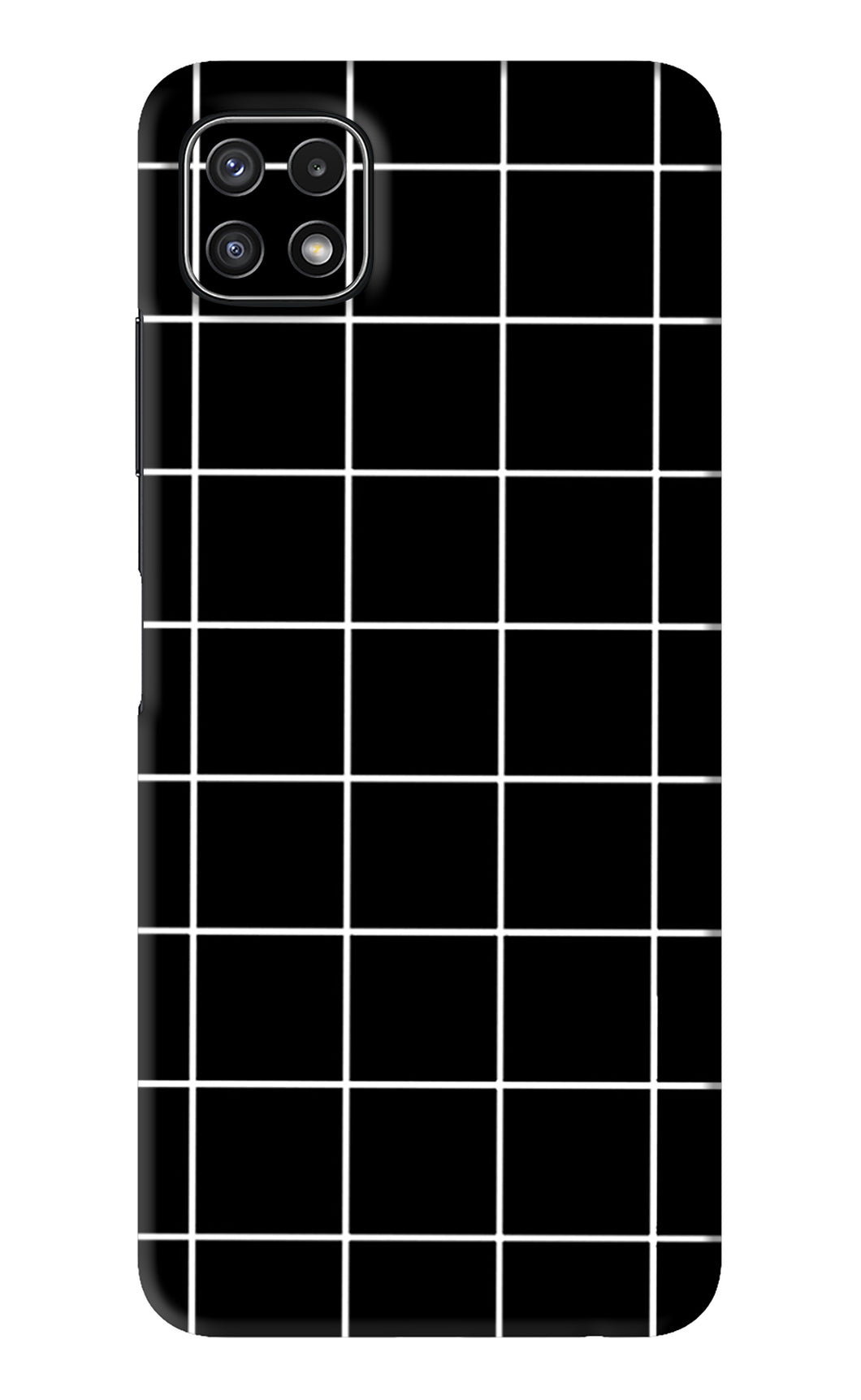 White Grid Samsung Galaxy A22 5G Back Skin Wrap