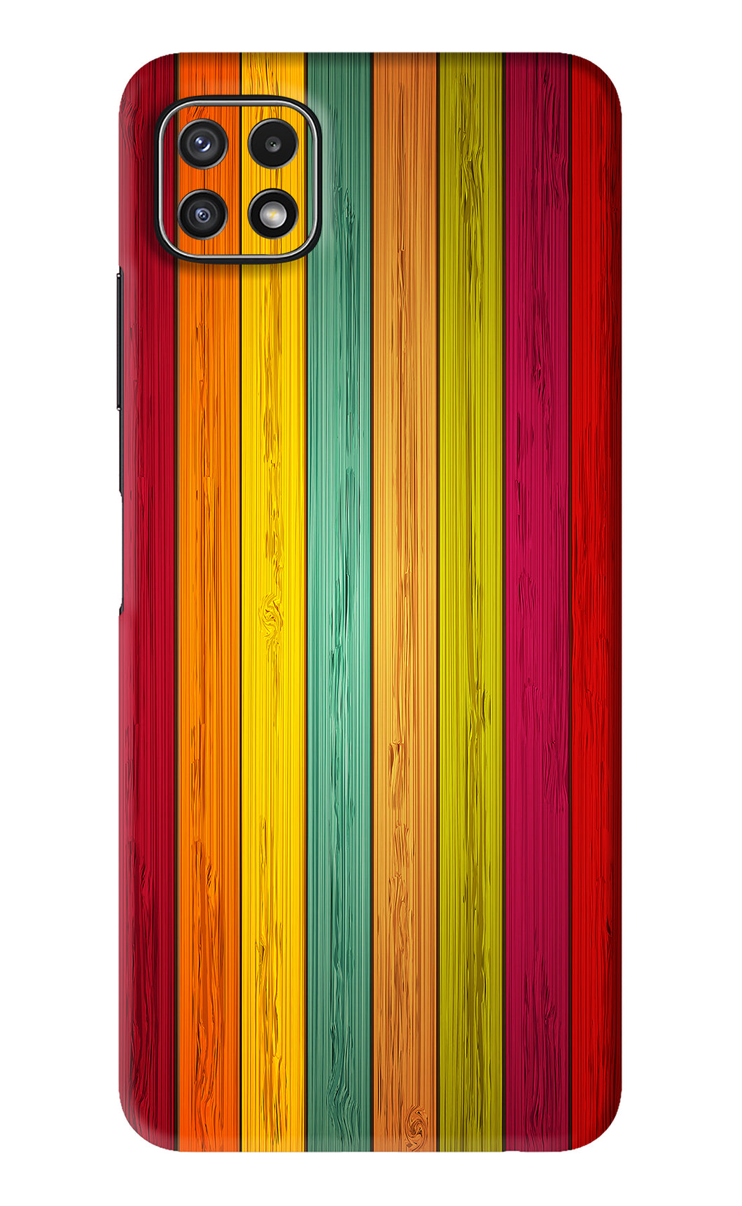 Multicolor Wooden Samsung Galaxy A22 5G Back Skin Wrap