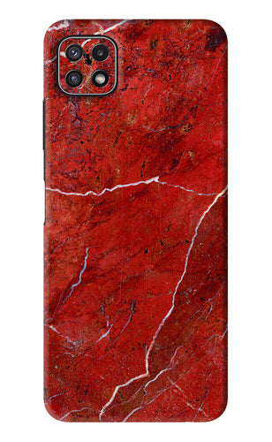 Red Marble Design Samsung Galaxy A22 5G Back Skin Wrap