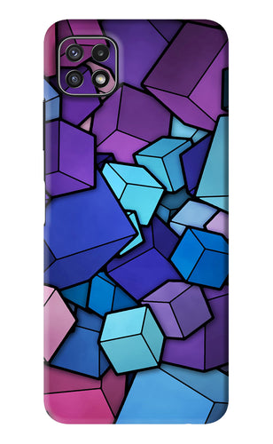 Cubic Abstract Samsung Galaxy A22 5G Back Skin Wrap