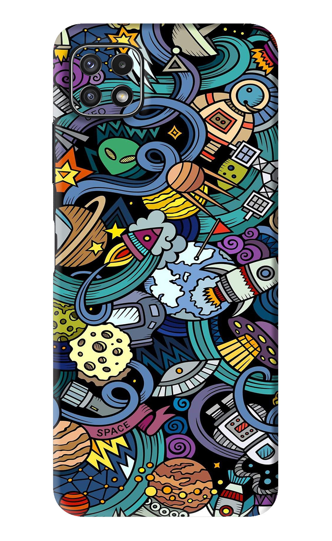 Space Abstract Samsung Galaxy A22 5G Back Skin Wrap