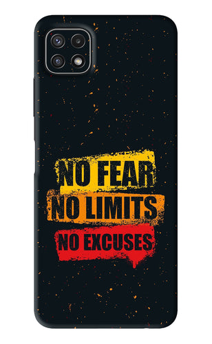 No Fear No Limits No Excuses Samsung Galaxy A22 5G Back Skin Wrap