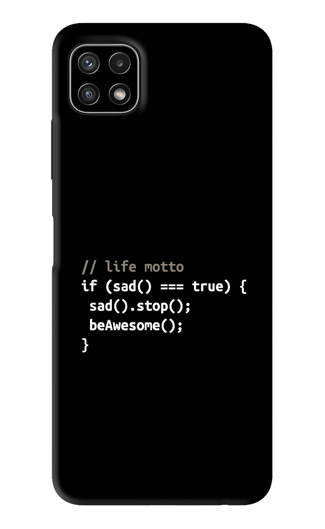 Life Motto Code Samsung Galaxy A22 5G Back Skin Wrap