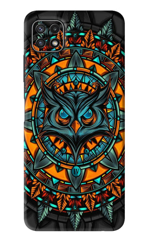 Angry Owl Art Samsung Galaxy A22 5G Back Skin Wrap