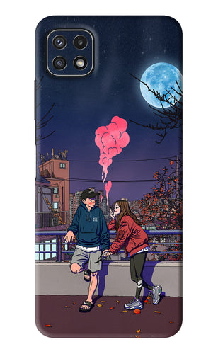 Chilling Couple Samsung Galaxy A22 5G Back Skin Wrap