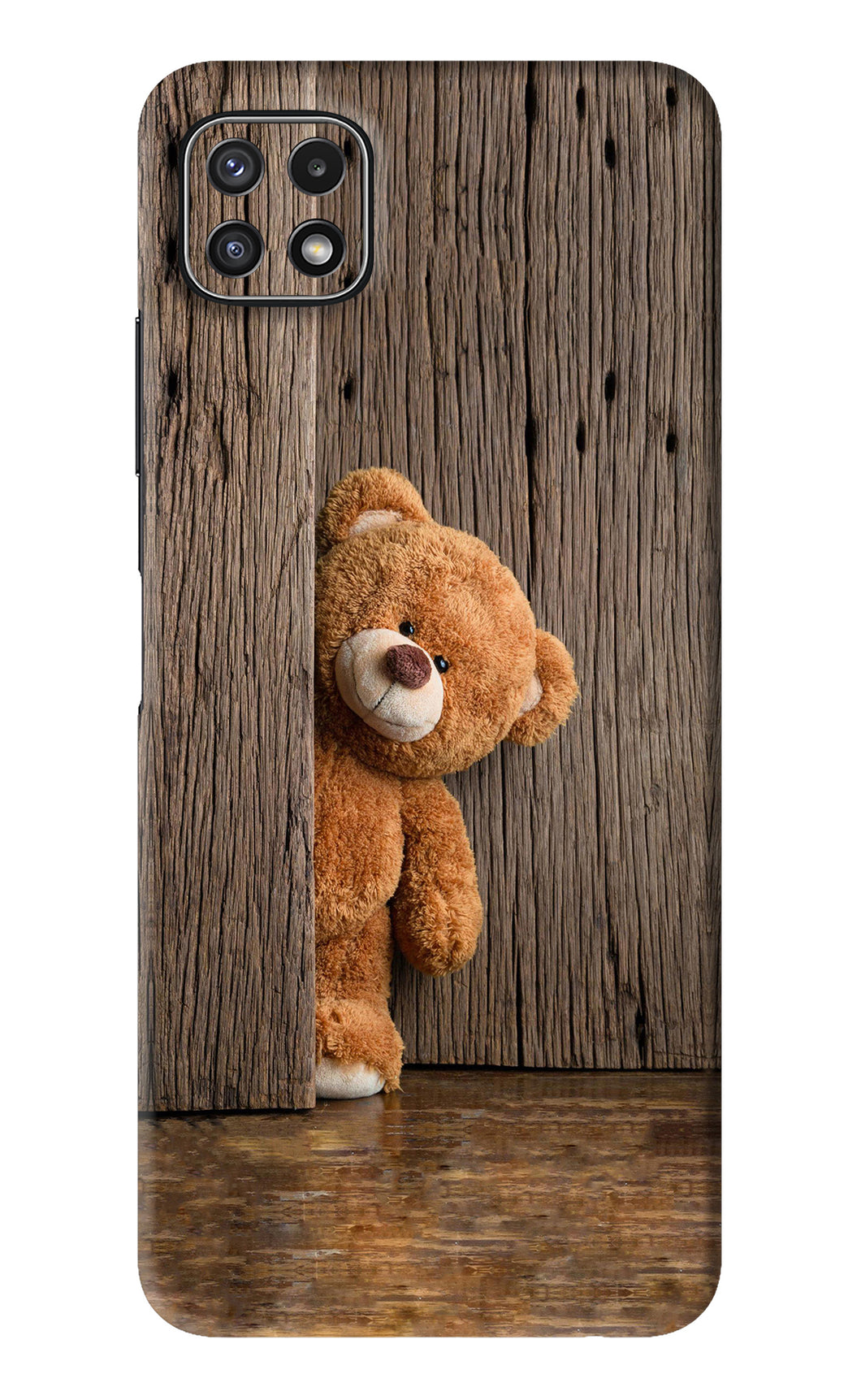 Teddy Wooden Samsung Galaxy A22 5G Back Skin Wrap
