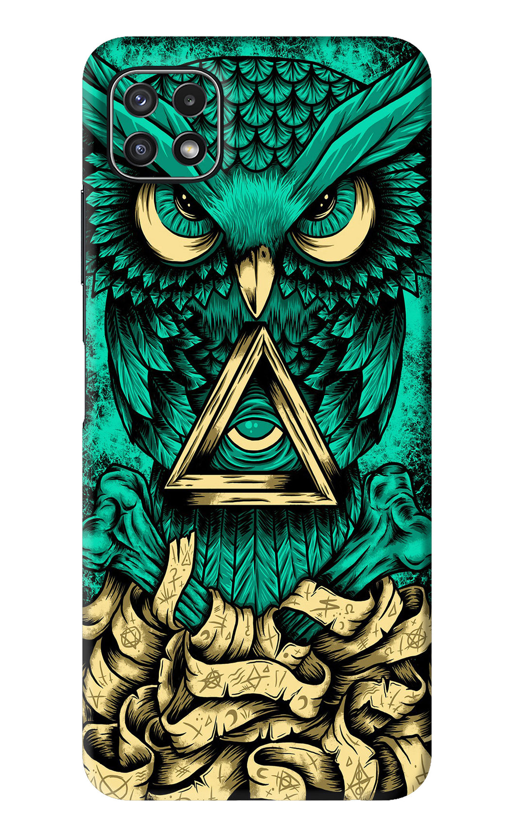 Green Owl Samsung Galaxy A22 5G Back Skin Wrap