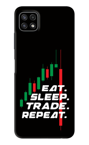 Eat Sleep Trade Repeat Samsung Galaxy A22 5G Back Skin Wrap