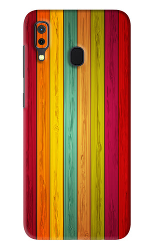 Multicolor Wooden Samsung Galaxy A30 Back Skin Wrap