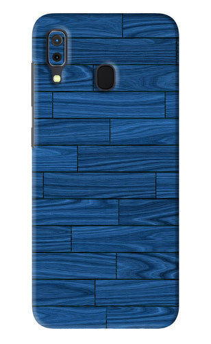 Blue Wooden Texture Samsung Galaxy A30 Back Skin Wrap