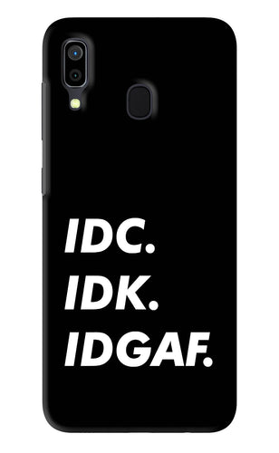 Idc Idk Idgaf Samsung Galaxy A30 Back Skin Wrap