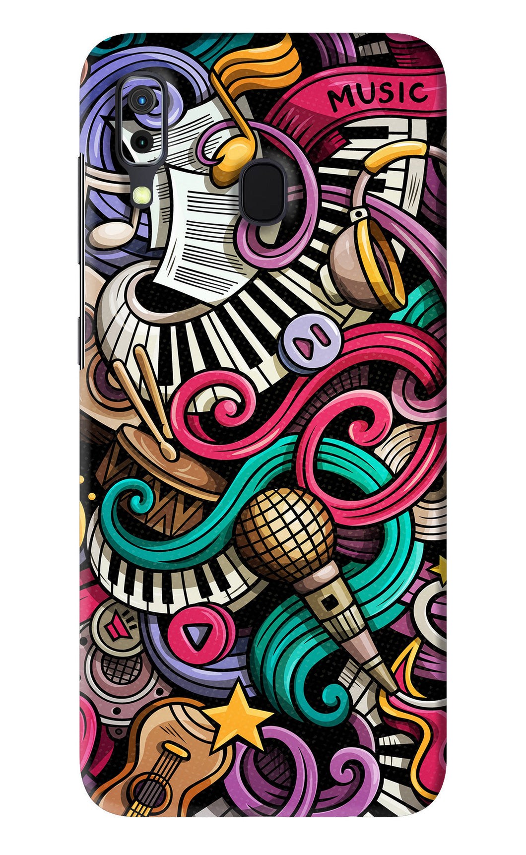 Music Abstract Samsung Galaxy A30 Back Skin Wrap