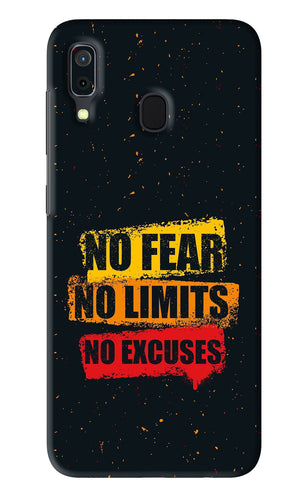 No Fear No Limits No Excuses Samsung Galaxy A30 Back Skin Wrap