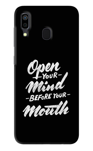 Open Your Mind Before Your Mouth Samsung Galaxy A30 Back Skin Wrap