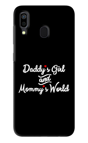 Daddy's Girl and Mommy's World Samsung Galaxy A30 Back Skin Wrap