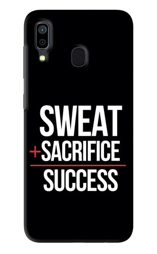 Sweat Sacrifice Success Samsung Galaxy A30 Back Skin Wrap