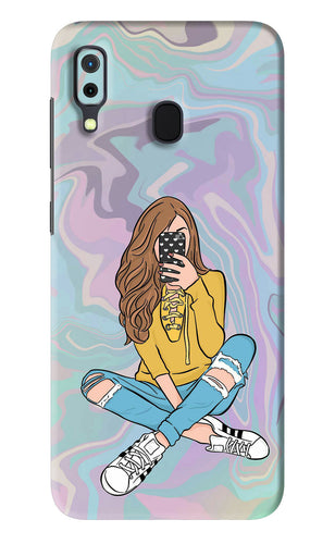 Selfie Girl Samsung Galaxy A30 Back Skin Wrap