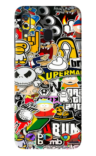 Sticker Bomb Samsung Galaxy A30 Back Skin Wrap