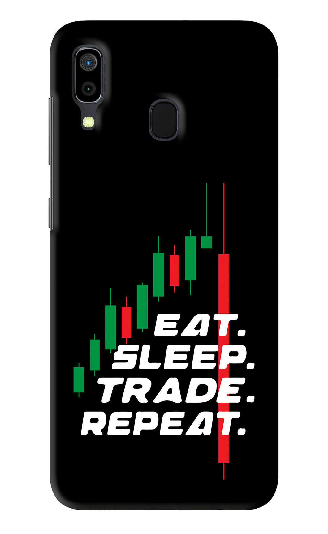 Eat Sleep Trade Repeat Samsung Galaxy A30 Back Skin Wrap