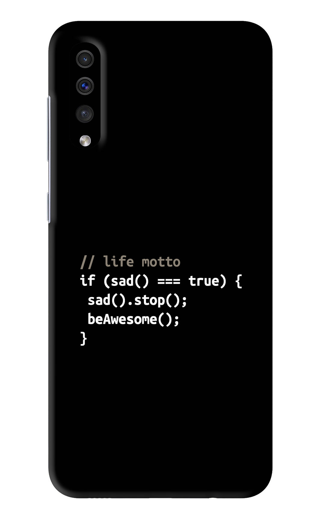 Life Motto Code Samsung Galaxy A30s Back Skin Wrap