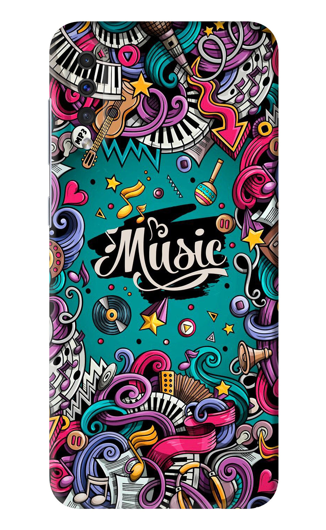 Music Graffiti Samsung Galaxy A30s Back Skin Wrap