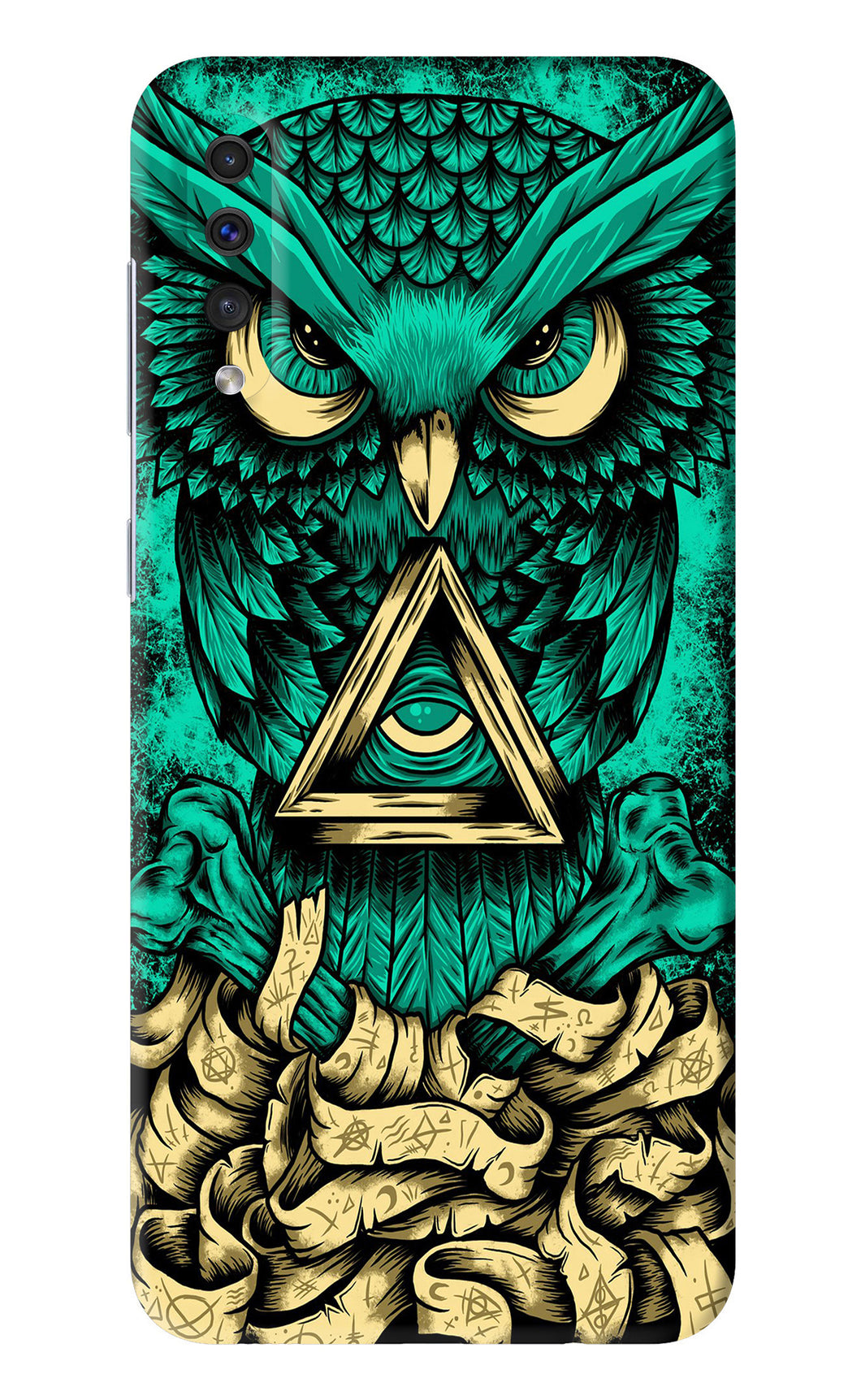 Green Owl Samsung Galaxy A30s Back Skin Wrap